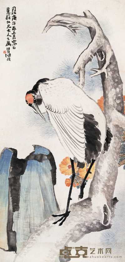 任颐 松鹤延年图 轴 132.1×63.4cm